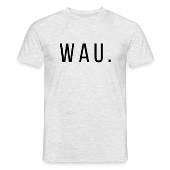 Quotes Wau LSBTFRQ - Männer T-Shirt - Grau meliert - Vorne - AI Model Male 178 dark (178cm)