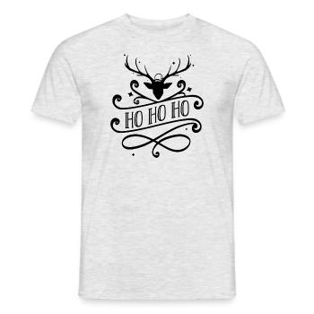 Ho Ho Ho - Männer T-Shirt - Grau meliert - Vorne - AI Model Male 178 dark (178cm)