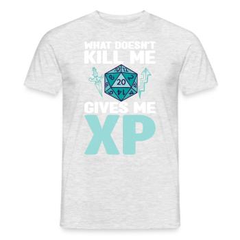 Pen and Paper for RPG Gaming Father - Men's T-Shirt - heather grey - Front - AI Model Male 178 dark (178cm)