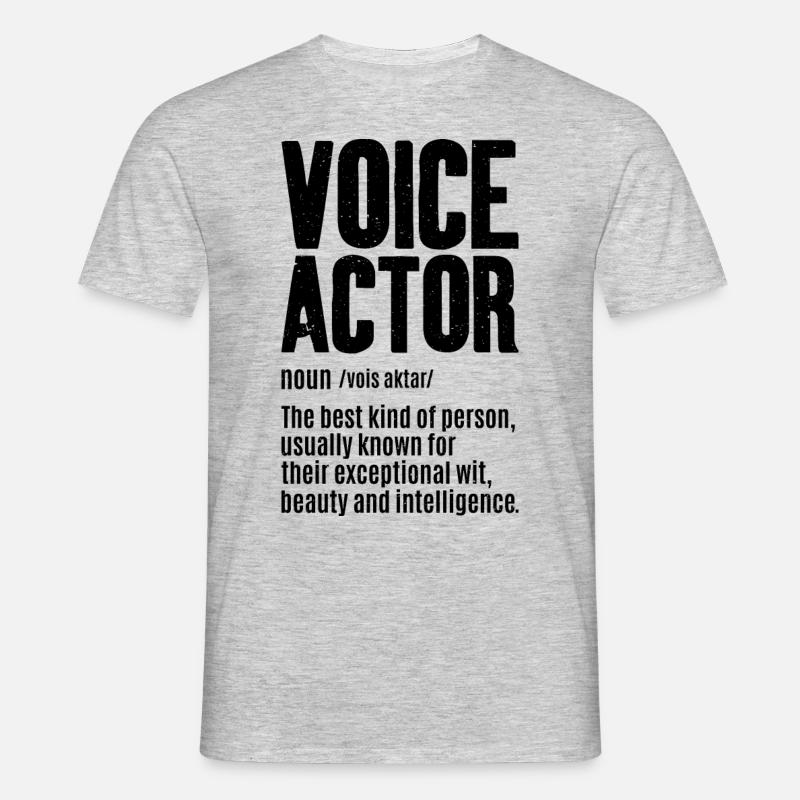Synchronsprecher-definition - Männer T-Shirt - Grau meliert