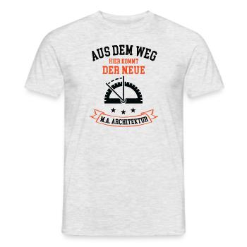Architekturstudium Master Architecture Studium MA - Männer T-Shirt - Grau meliert - Vorne - AI Model Male 178 dark (178cm)