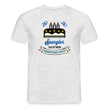 Spengler Geburtstag Geburtstagsoutfit Klempner - Männer T-Shirt - Grau meliert - Vorne - AI Model Male 178 dark (178cm)