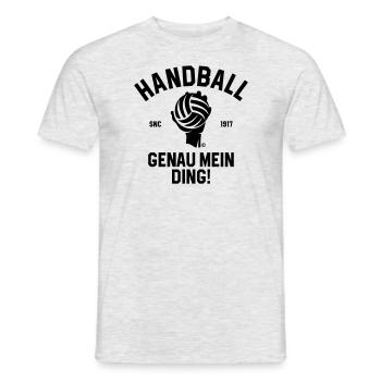 HANDBALL GENAU MEIN DING - Männer T-Shirt - Grau meliert - Vorne - AI Model Male 178 dark (178cm)