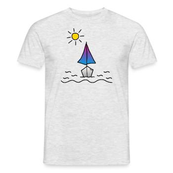Segelboot Sonne - Männer T-Shirt - Grau meliert - Vorne - AI Model Male 178 dark (178cm)