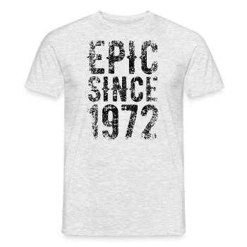 Epic depuis 1972 Very Vintage Edition - T-shirt homme - gris chiné - Devant - AI Model Male 178 dark (178cm)