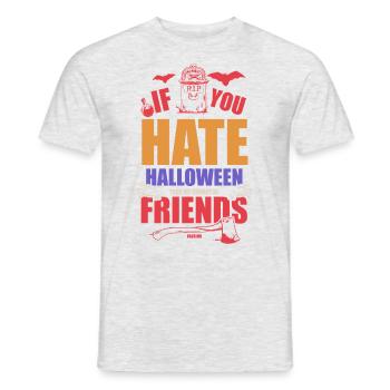 Halloween Friends Funny Gift - Men's T-Shirt - heather grey - Front - AI Model Male 178 dark (178cm)