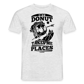 Donut - Männer T-Shirt - Grau meliert - Vorne - AI Model Male 178 dark (178cm)