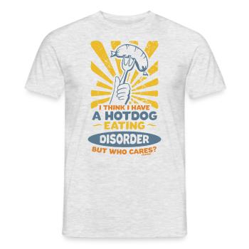 Hotdog Störung lustiger Spruch - Männer T-Shirt - Grau meliert - Vorne - AI Model Male 178 dark (178cm)