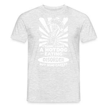 I Think I Have A Hotdog Eating Disorder - Männer T-Shirt - Grau meliert - Vorne - AI Model Male 178 dark (178cm)