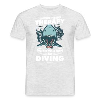 Tauchen Scuba Tauchlehrer Urlaub Sommer Geschenk - Männer T-Shirt - Grau meliert - Vorne - AI Model Male 178 dark (178cm)
