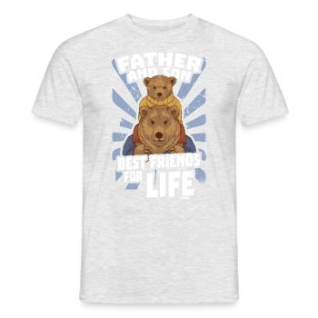 Father Papa Son Child Father's Day Gift - Men's T-Shirt - heather grey - Front - AI Model Male 178 dark (178cm)