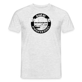 Lake Weissensee near Füssen - Men's T-Shirt - heather grey - Front - AI Model Male 178 dark (178cm)