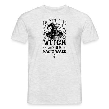 Halloween Men Costume Humor Funny Saying Outfit - Men's T-Shirt - heather grey - Front - AI Model Male 178 dark (178cm)