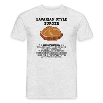 Leberkäse Semmel Définition - T-shirt homme - gris chiné - Devant - AI Model Male 178 dark (178cm)