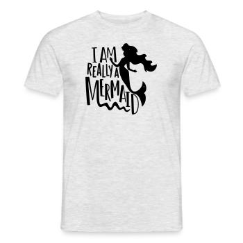 Dans a mermaid - T-shirt homme - gris chiné - Devant - AI Model Male 178 dark (178cm)