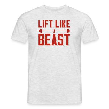 Bodybuilder Lift Like A Beast Outfit Langhantel - Männer T-Shirt - Grau meliert - Vorne - AI Model Male 178 dark (178cm)