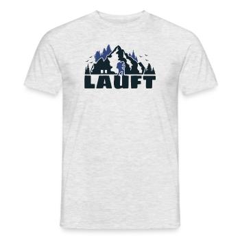 Wandern Hiking Trekking Laufen Fußgänger Wander - Männer T-Shirt - Grau meliert - Vorne - AI Model Male 178 dark (178cm)