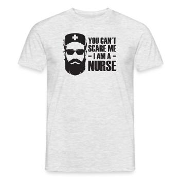 You Can't Scare Me I Am A Nurse - - Männer T-Shirt - Grau meliert - Vorne - AI Model Male 178 dark (178cm)