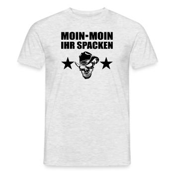 Moin - Männer T-Shirt - Grau meliert - Vorne - AI Model Male 178 dark (178cm)