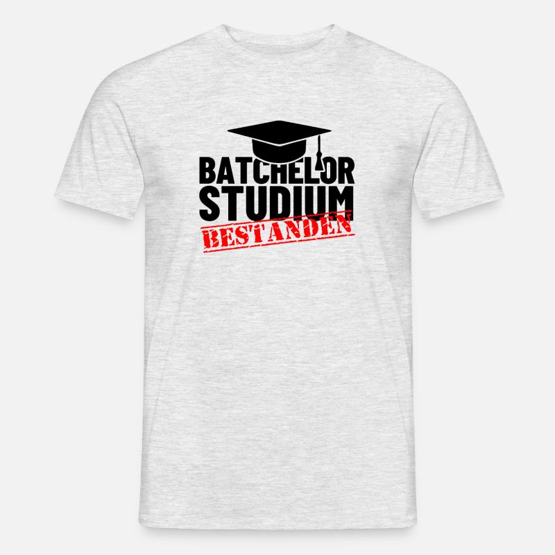 Bachelor Studium Bestanden Geschenk - Männer T-Shirt - Grau meliert