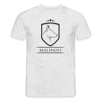 MALINOIS Blasons chiens Chiens Chiens Sports canins Wilsigns - T-shirt homme - gris chiné - Devant - AI Model Male 178 dark (178cm)