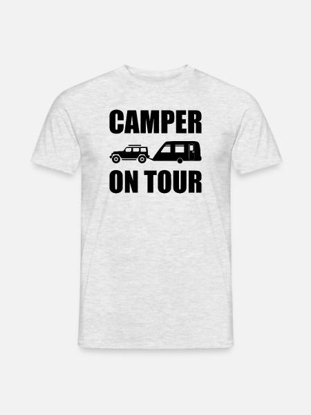 camping - Männer T-Shirt - Grau meliert