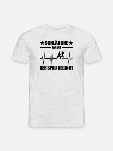 Feuerwehr - Männer T-Shirt - Grau meliert
