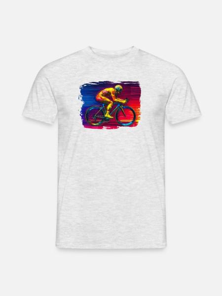 Fahrrad Outfit für Radfahrer Radsport Rennrad - Männer T-Shirt - Grau meliert