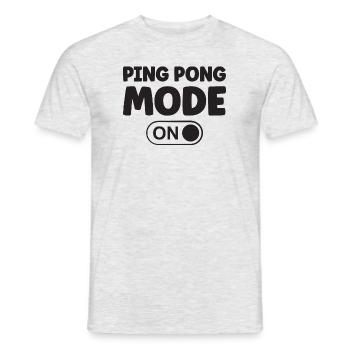 Table Tennis Ping Pong Mode On Saying for Table - Men's T-Shirt - heather grey - Front - AI Model Male 178 dark (178cm)