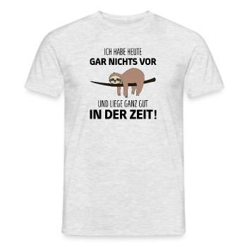 Lustiger Faultier Spruch für Mitarbeiter & Kollege - Männer T-Shirt - Grau meliert - Vorne - AI Model Male 178 dark (178cm)