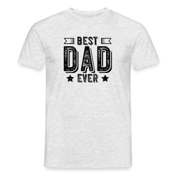 Best Dad Ever Papa Design for Father for Father's Day - Men's T-Shirt - heather grey - Front - AI Model Male 178 dark (178cm)