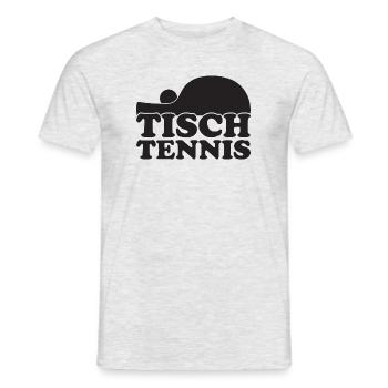 Aufschlag Tischtennisball Tischtennisspieler - Männer T-Shirt - Grau meliert - Vorne - AI Model Male 178 dark (178cm)