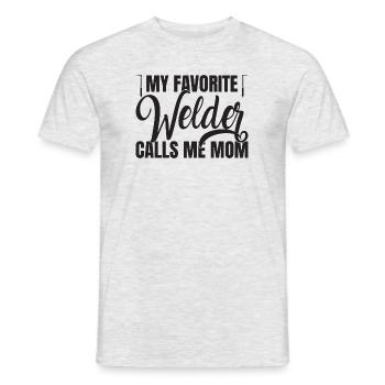 Welder outfit for welders - Men's T-Shirt - heather grey - Front - AI Model Male 178 dark (178cm)