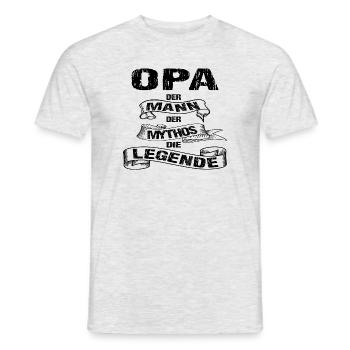 Opa - Männer T-Shirt - Grau meliert - Vorne - AI Model Male 178 dark (178cm)