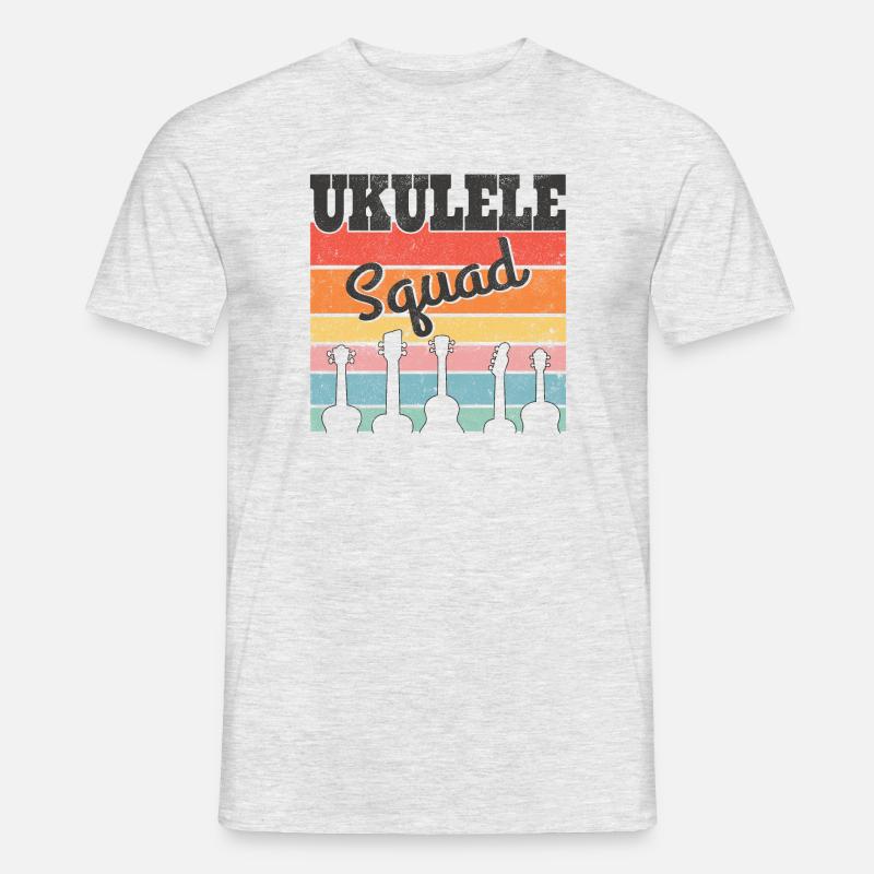 Ukulele Squad - Männer T-Shirt - Grau meliert