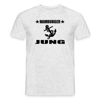 Hamburg - Männer T-Shirt - Grau meliert - Vorne - AI Model Male 178 dark (178cm)