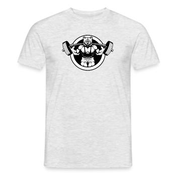 No Days Off Bodybuilder Saying Barbell - Men's T-Shirt - heather grey - Front - AI Model Male 178 dark (178cm)