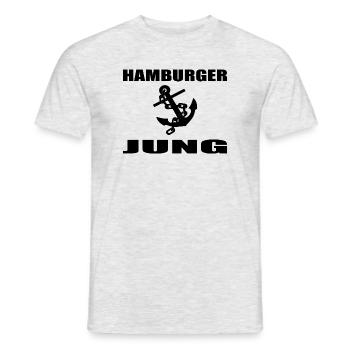 Hamburg - Männer T-Shirt - Grau meliert - Vorne - AI Model Male 178 dark (178cm)