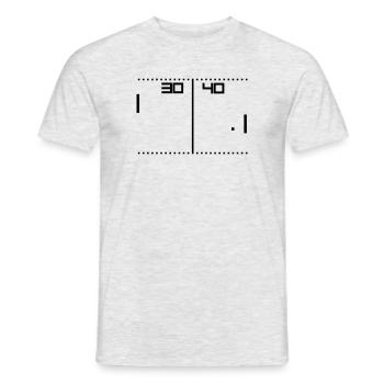 vintage tennis game - Men's T-Shirt - heather grey - Front - AI Model Male 178 dark (178cm)