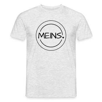 Meins Herz Stempel - Männer T-Shirt - Grau meliert - Vorne - AI Model Male 178 dark (178cm)