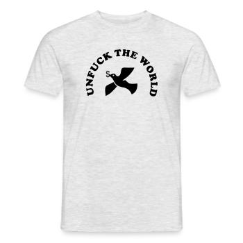 UNFUCK le monde - T-shirt homme - gris chiné - Devant - AI Model Male 178 dark (178cm)