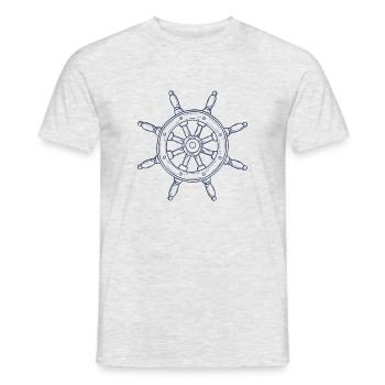 Conception de volant dessiné à la main - T-shirt homme - gris chiné - Devant - AI Model Male 178 dark (178cm)