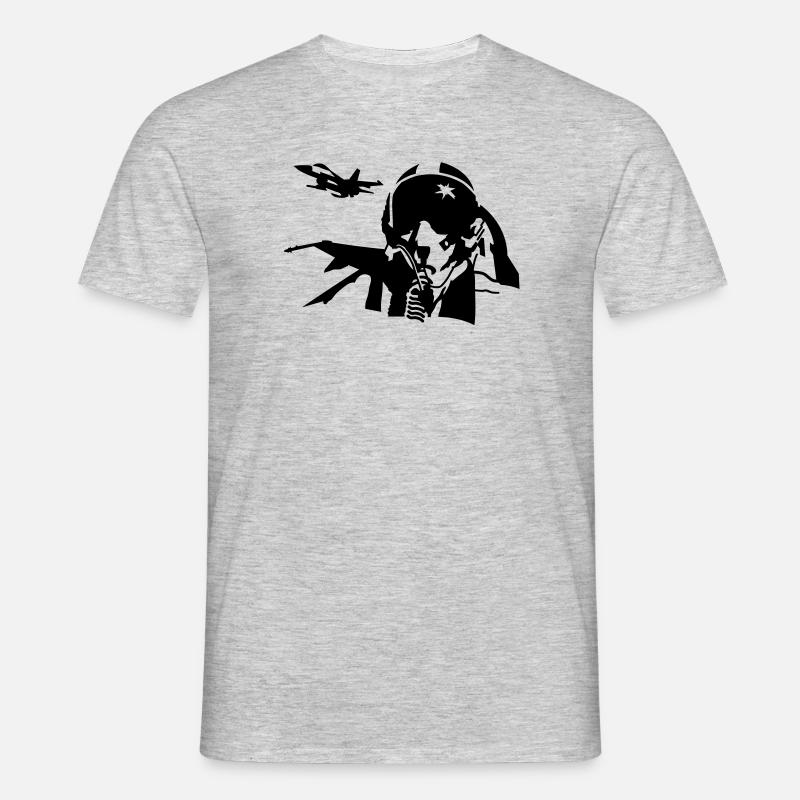 Pilot - Männer T-Shirt - Grau meliert