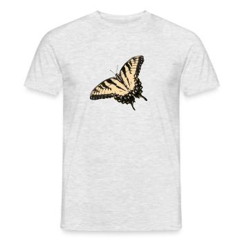 Illustration de papillon citron - T-shirt homme - gris chiné - Devant - AI Model Male 178 dark (178cm)