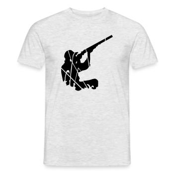Hunter - Men's T-Shirt - heather grey - Front - AI Model Male 178 dark (178cm)