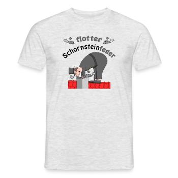 Schornsteinfeger Glücksbringer - Männer T-Shirt - Grau meliert - Vorne - AI Model Male 178 dark (178cm)