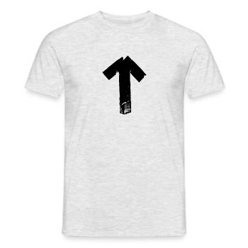 Pfeil hoch - Männer T-Shirt - Grau meliert - Vorne - AI Model Male 178 dark (178cm)