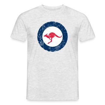 Effet vintage de cocarde aéronautique de l'Australie - T-shirt homme - gris chiné - Devant - AI Model Male 178 dark (178cm)