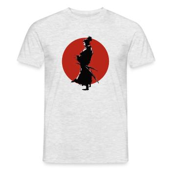 japan ninja flagge cosplay manga aikido kendo man - T-shirt homme - gris chiné - Devant - AI Model Male 178 dark (178cm)