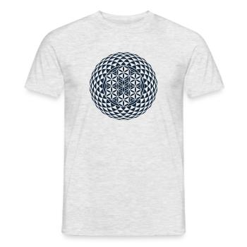 Torus, Géométrie Sacrée - T-shirt homme - gris chiné - Devant - AI Model Male 178 dark (178cm)